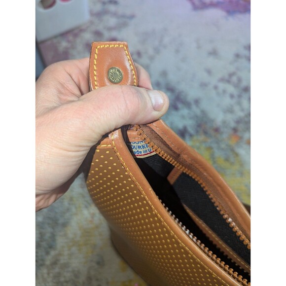 Dooney & Bourke Vintage Cabrio Leather Chestnut Tan Hobo Purse Shoulder Bag - Picture 7 of 7